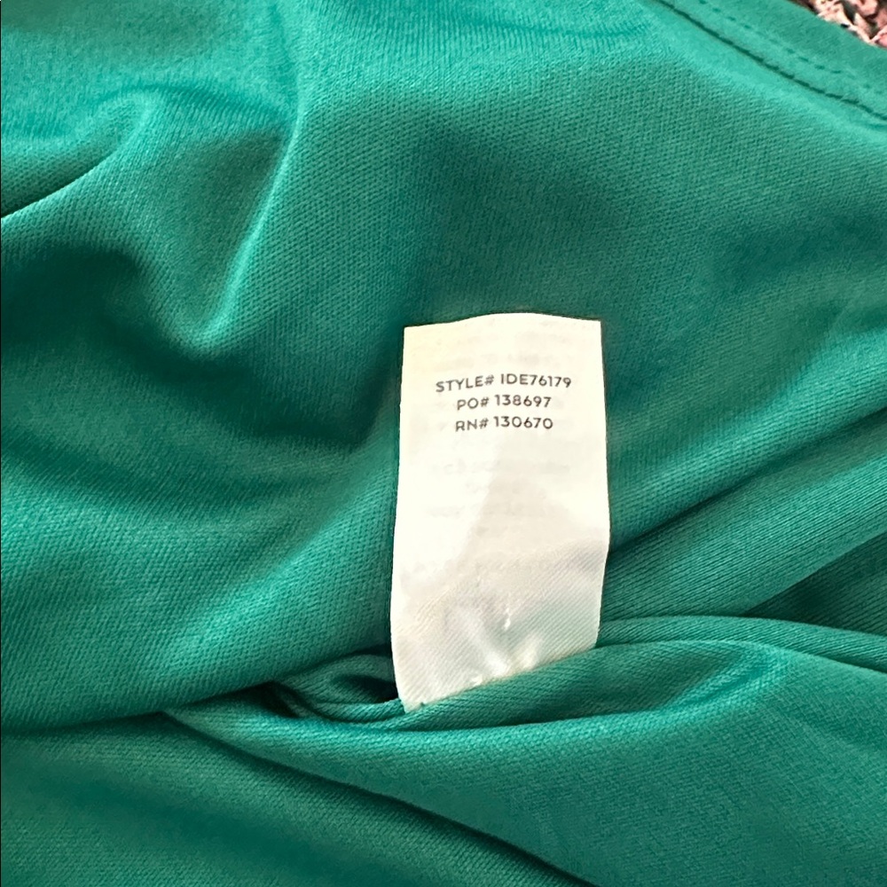 Lulu's Emerald Green and Pink Floral Dress, M - Picture 7 of 13
